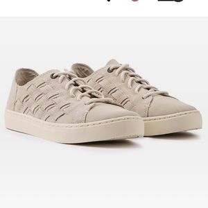 TOMS LENOX BIRCH SUEDE BASKETWEAVE SNEAKERS Size 11